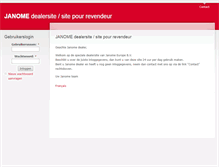Tablet Screenshot of dealers.janome.nl